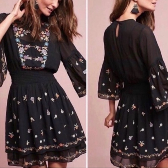 Maeve Dresses & Skirts - Anthropologie/Maeve Anfisa Embroidered Dress - Size 12
